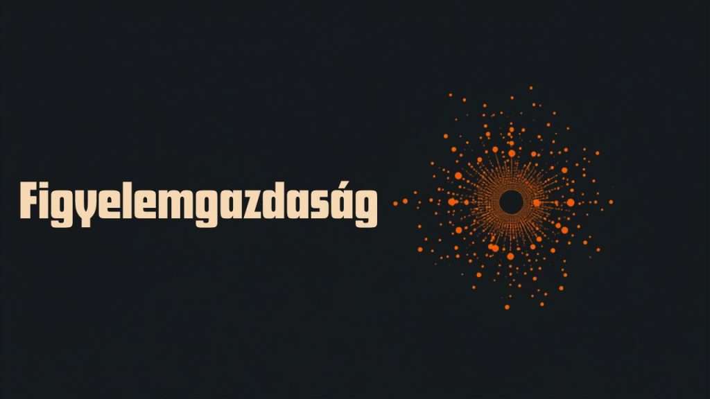 Széttöredezett figyelem szimbolikus ábrázolása, apró pontok egy központi formává rendeződve